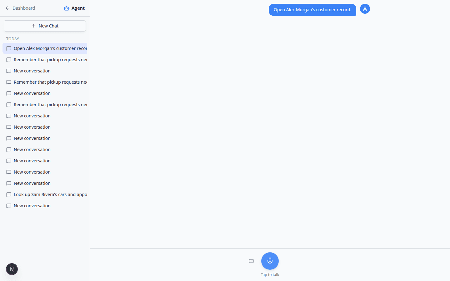 AI Assistant showing a navigation bar with Go now and Cancel buttons
