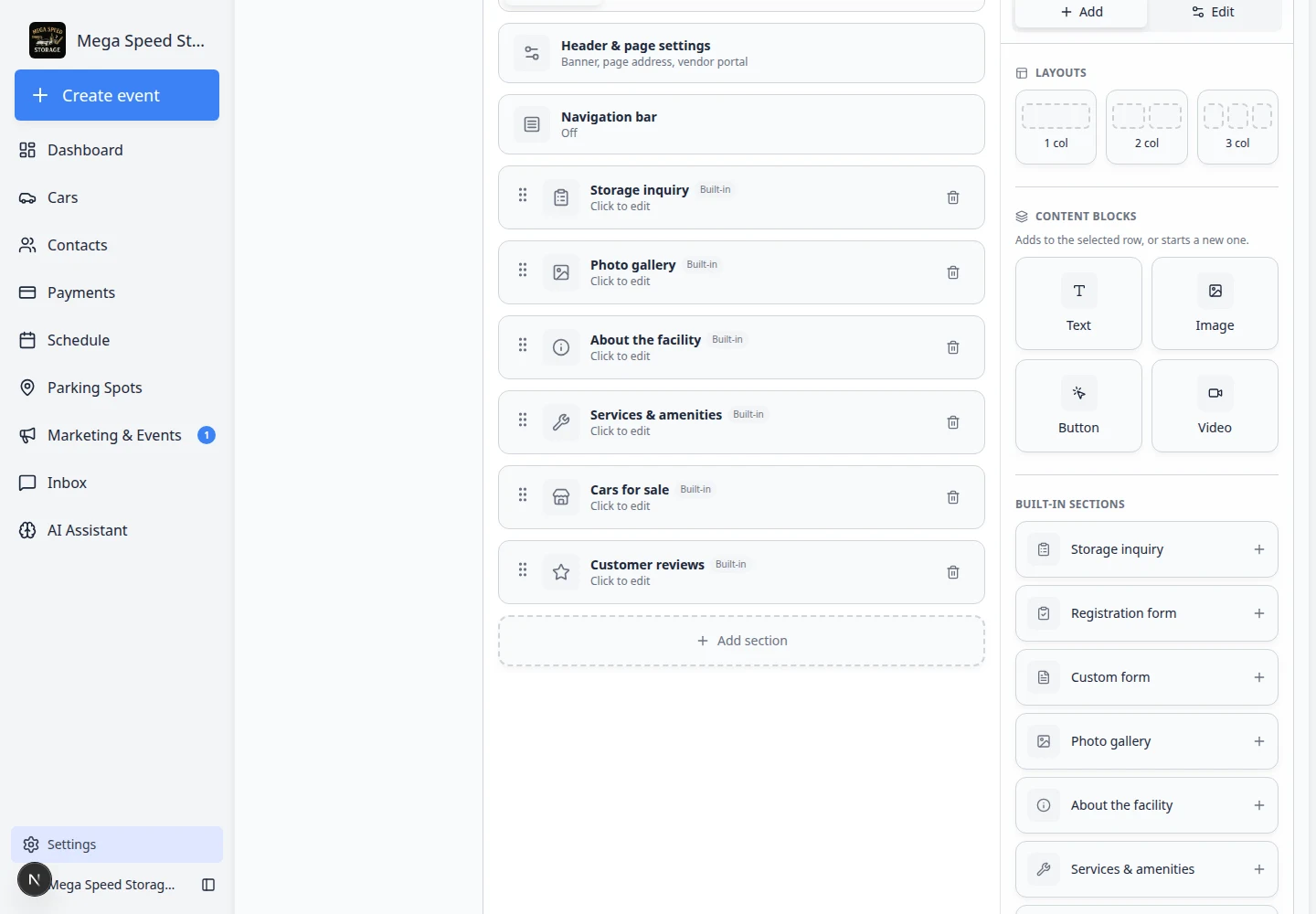 Website and customer app settings showing Community Channels toggle turned on